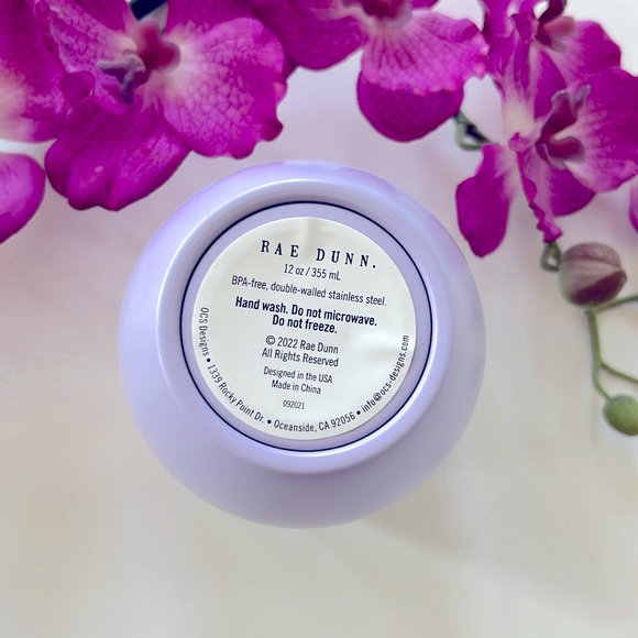 Rae Dunn Insulated Stainless Steel Wine Glass with lid - Picture 3 of 4